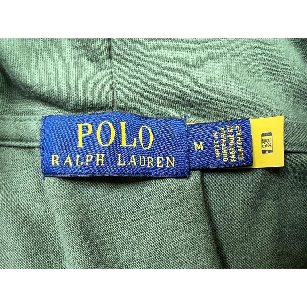 Polo Ralph Lauren Hoodie Pullover Mens Medium Green POLO Graphic Lightweight - Picture 5 of 9